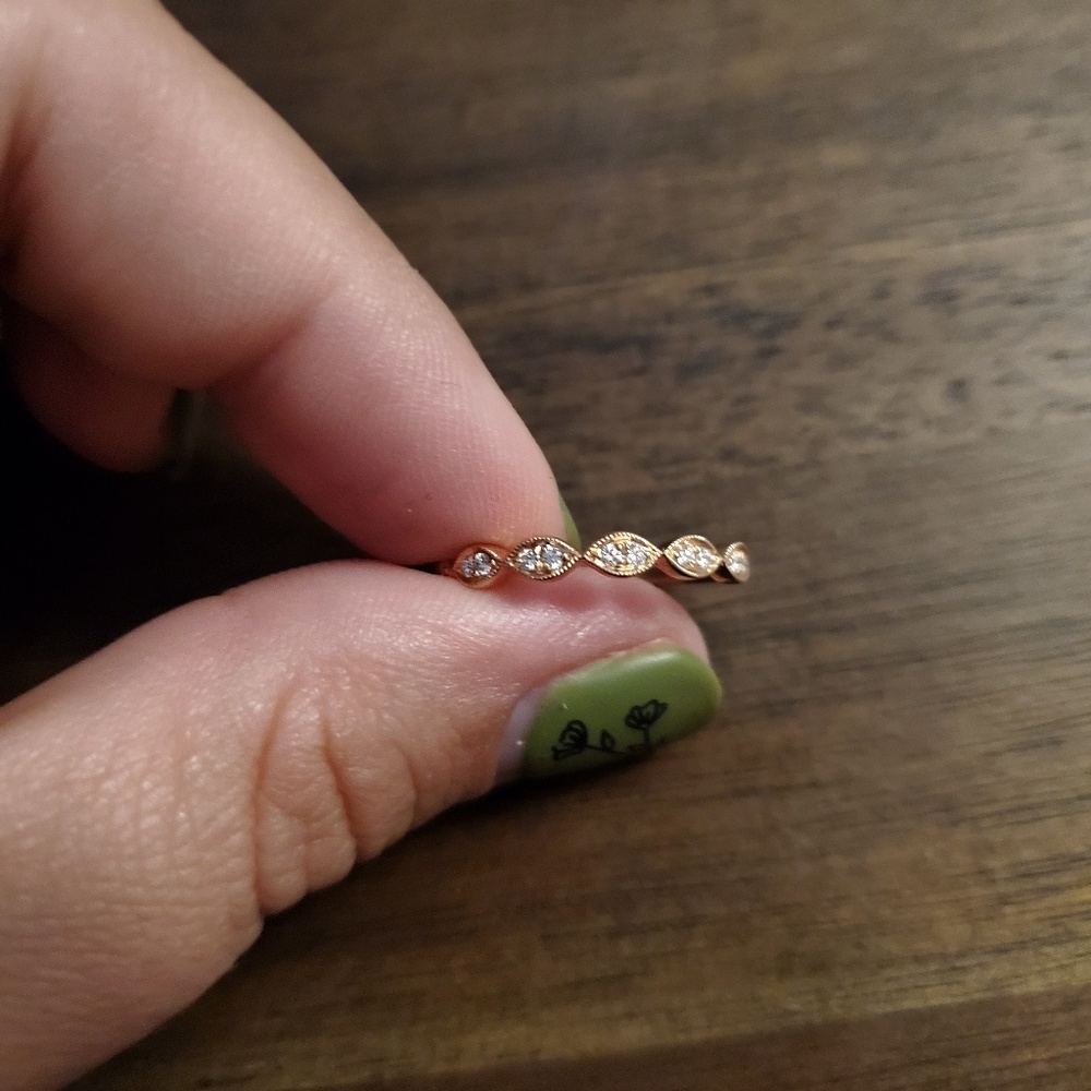 Rose gold diamond ring